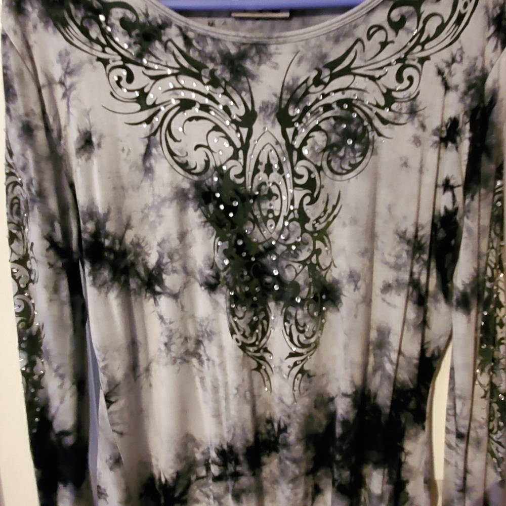 Sequined long sleeve top